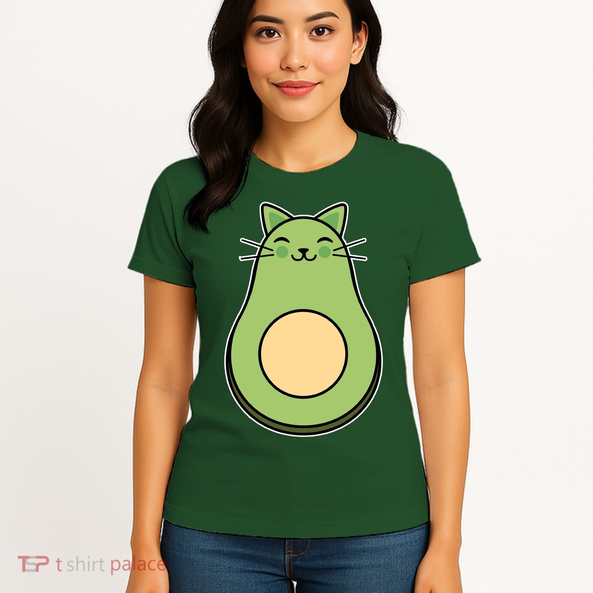 Avocato Avacado Cat Cute Women's T-Shirt