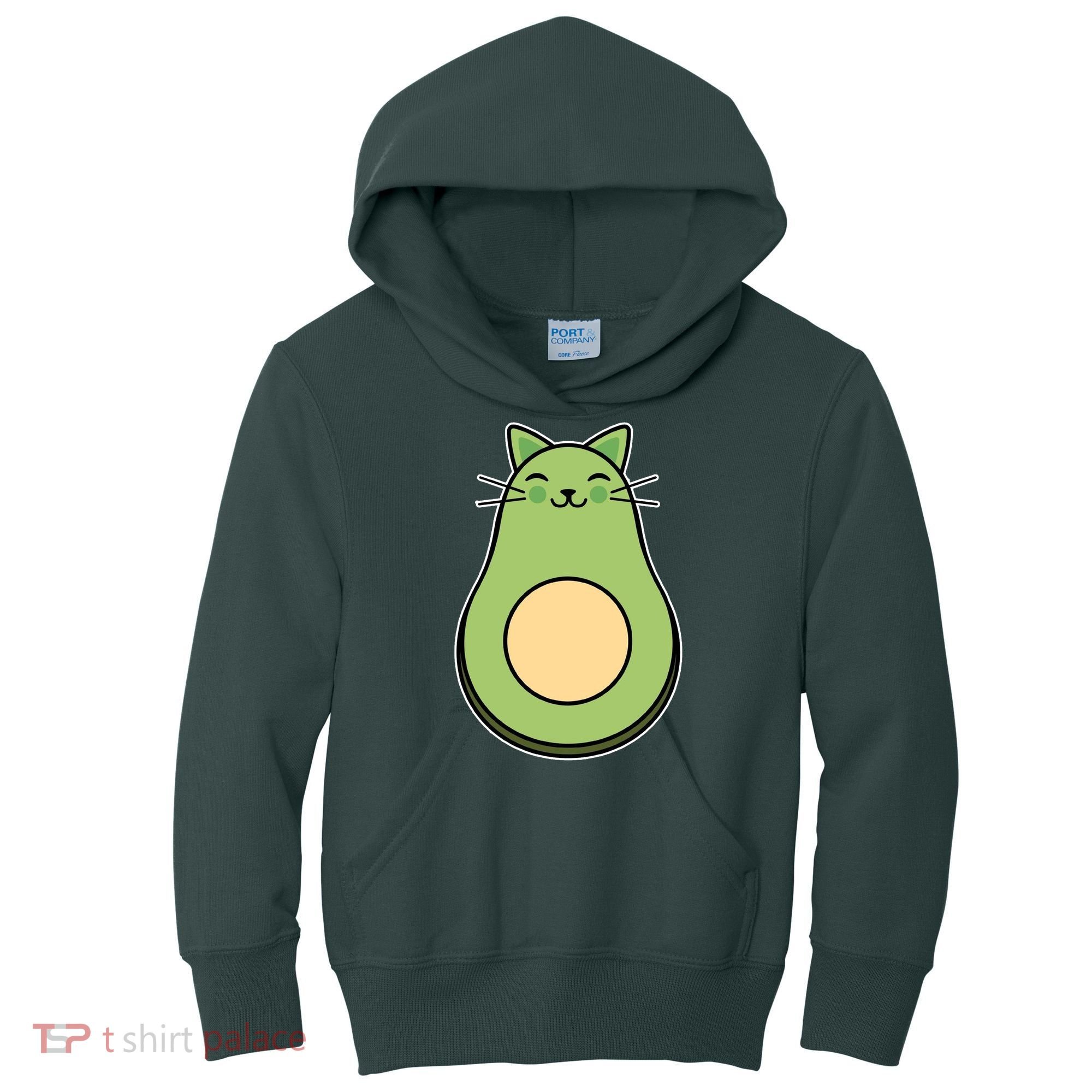 Avocato Avacado Cat Cute Kids Hoodie
