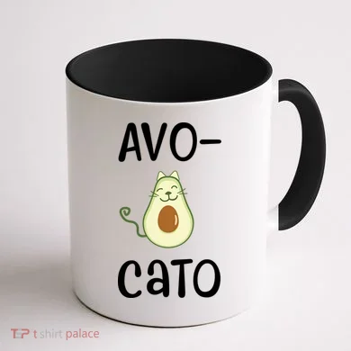 Avocato Cat Avocado Coffee Mug back
