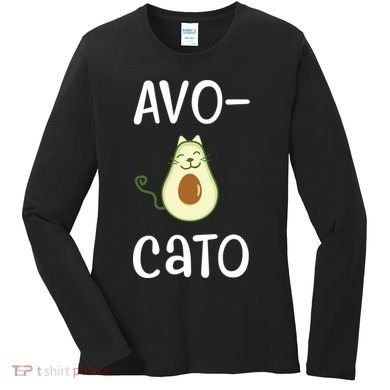 Avocato Cat Avocado Women's Long Sleeve Shirt