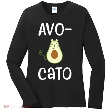 Avocato Cat Avocado Women's Long Sleeve Shirt