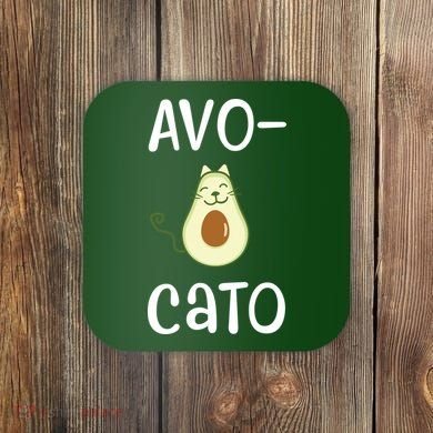 Avocato Cat Avocado Coaster