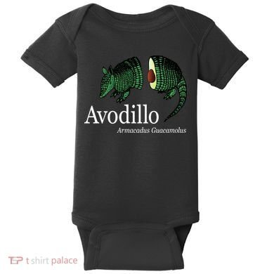 Avodillo Armacadus Guacamolus Armadillo Baby Bodysuit