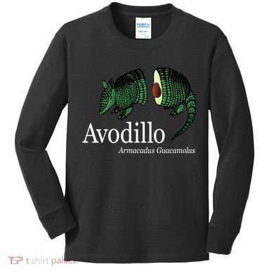 Avodillo Armacadus Guacamolus Armadillo Kids Long Sleeve Shirt