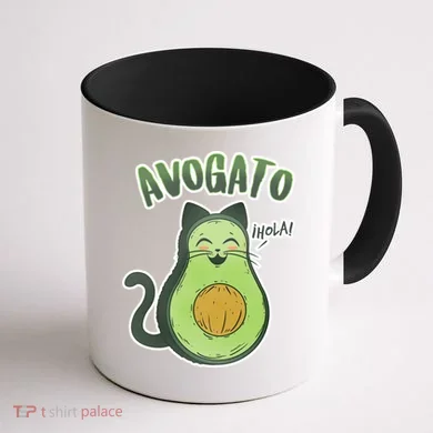 Avogato Cat Hola Coffee Mug back