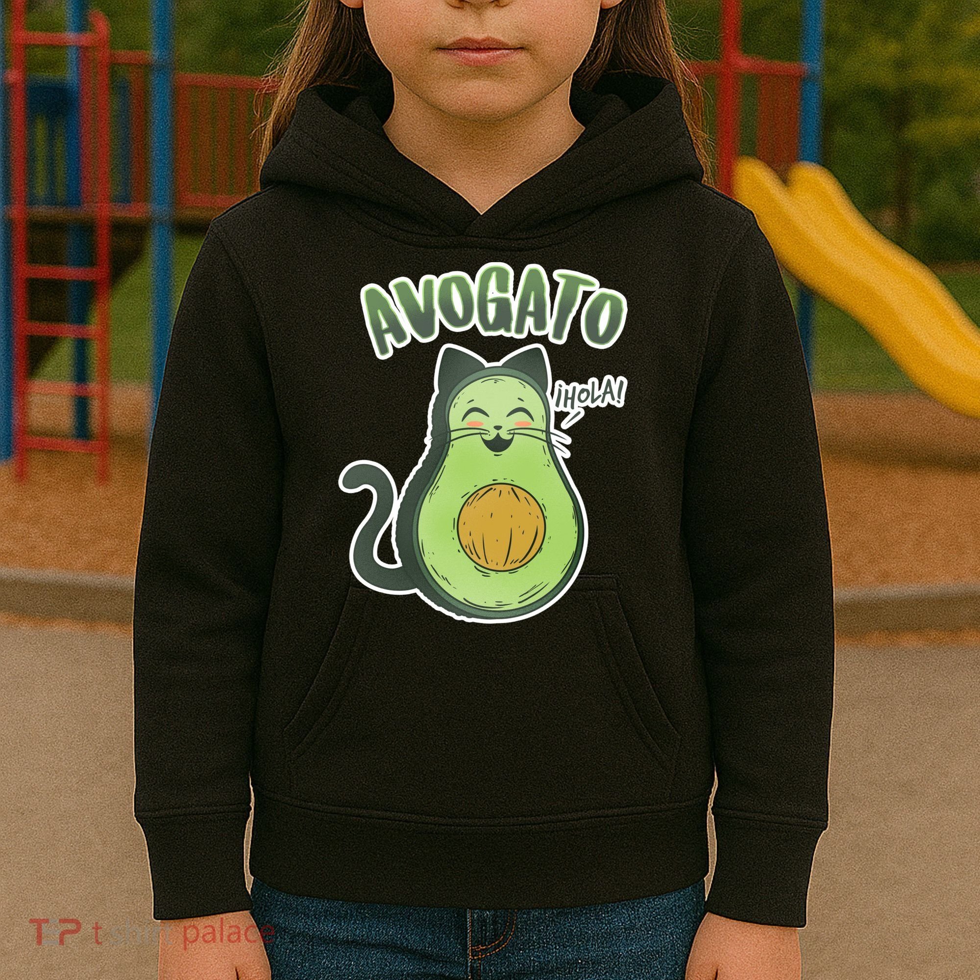 Avogato Cat Hola Kids Hoodie
