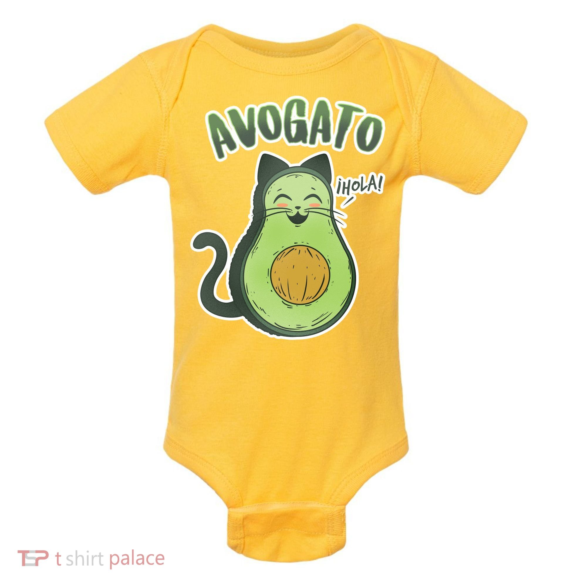 Avogato Cat Hola Baby Bodysuit