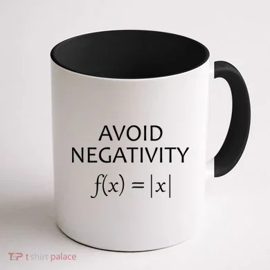 Avoid Negativity Math Joke Coffee Mug back