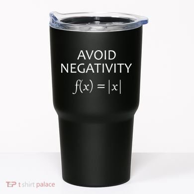 Avoid Negativity Math Joke Tumbler