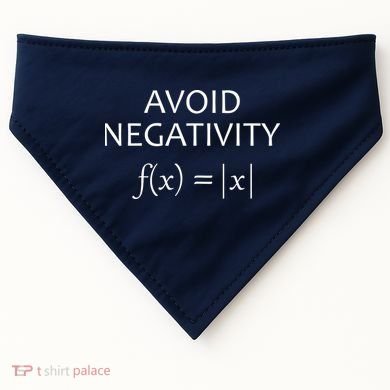Avoid Negativity Math Joke USA-Made Doggie Bandana