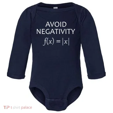Avoid Negativity Math Joke Baby Long Sleeve Bodysuit