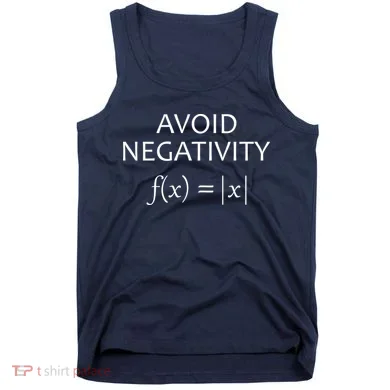 Avoid Negativity Math Joke Tank Top