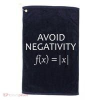 Avoid Negativity Math Joke Golf Towel thumb 0