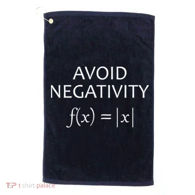 Avoid Negativity Math Joke Golf Towel