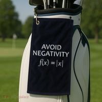 Avoid Negativity Math Joke Golf Towel thumb 2