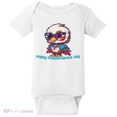 America Vintage Patriotic Bald Eagle Baby Bodysuit