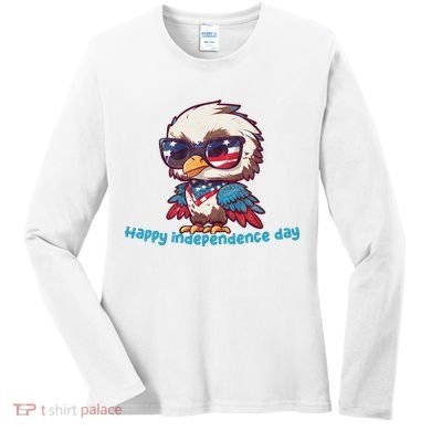 America Vintage Patriotic Bald Eagle Women's Long Sleeve Shirt