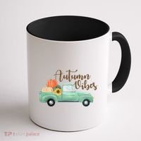 Autumn Vibes Pumpkin Truck Coffee Mug thumb 1