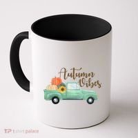 Autumn Vibes Pumpkin Truck Coffee Mug thumb 0