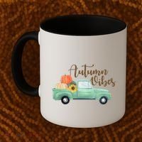Autumn Vibes Pumpkin Truck Coffee Mug thumb 2