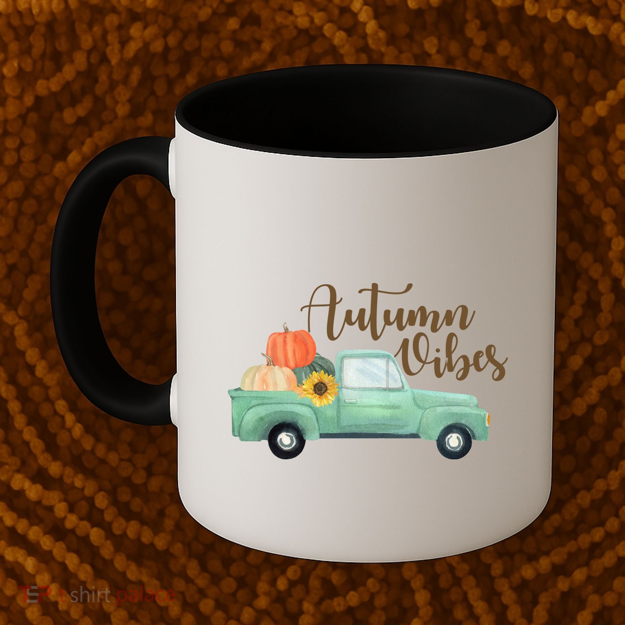 Autumn Vibes Pumpkin Truck Coffee Mug