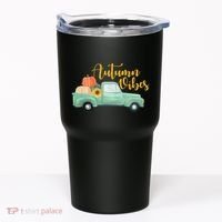 Autumn Vibes Pumpkin Truck Tumbler thumb 0