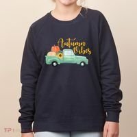 Autumn Vibes Pumpkin Truck Women's Sweatshirt thumb 0
