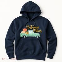 Autumn Vibes Pumpkin Truck Hoodie thumb 0