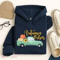 Autumn Vibes Pumpkin Truck Hoodie thumb 4
