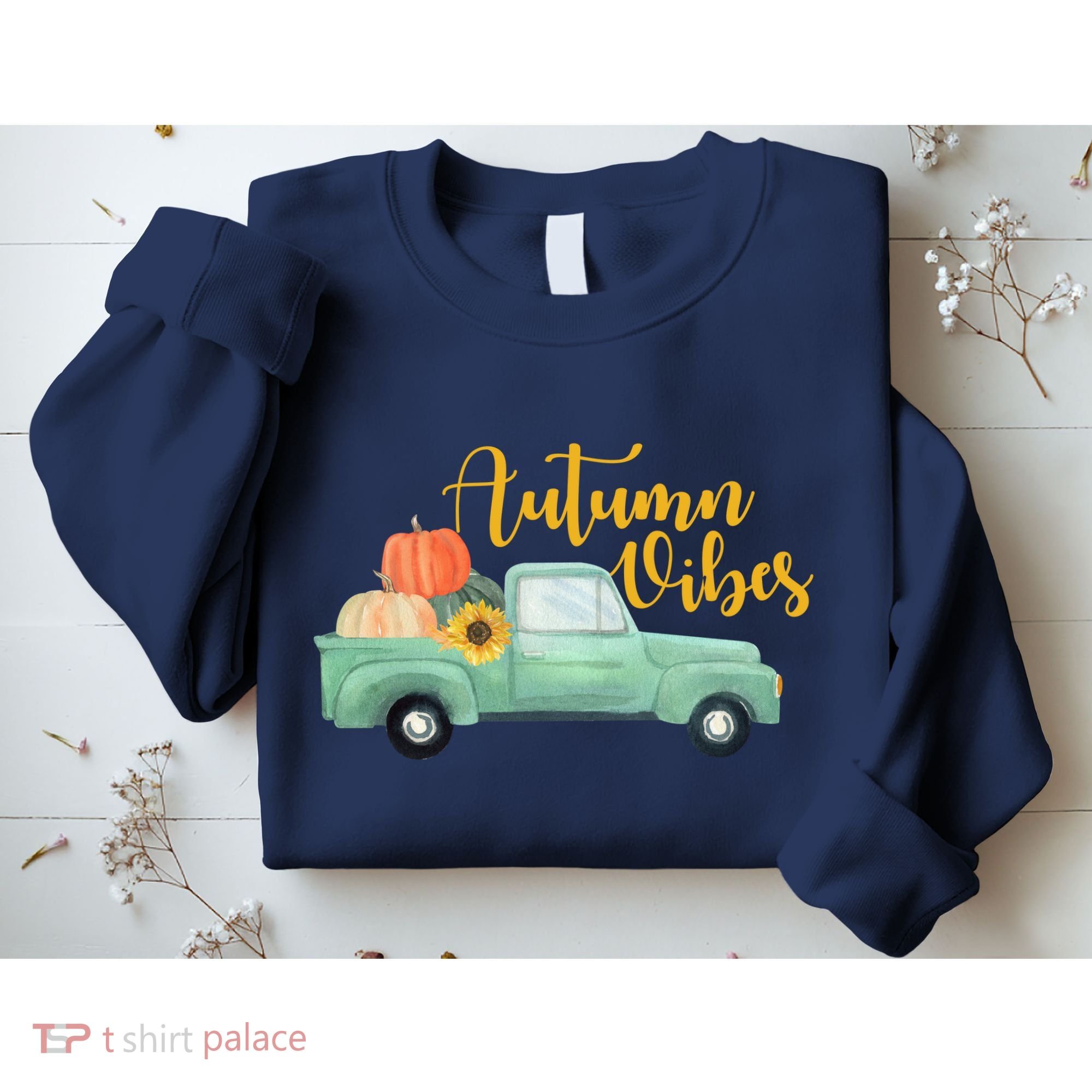 Autumn Vibes Pumpkin Truck Sweatshirt