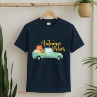 Autumn Vibes Pumpkin Truck T-Shirt thumb 2
