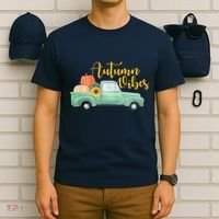 Autumn Vibes Pumpkin Truck T-Shirt thumb 6
