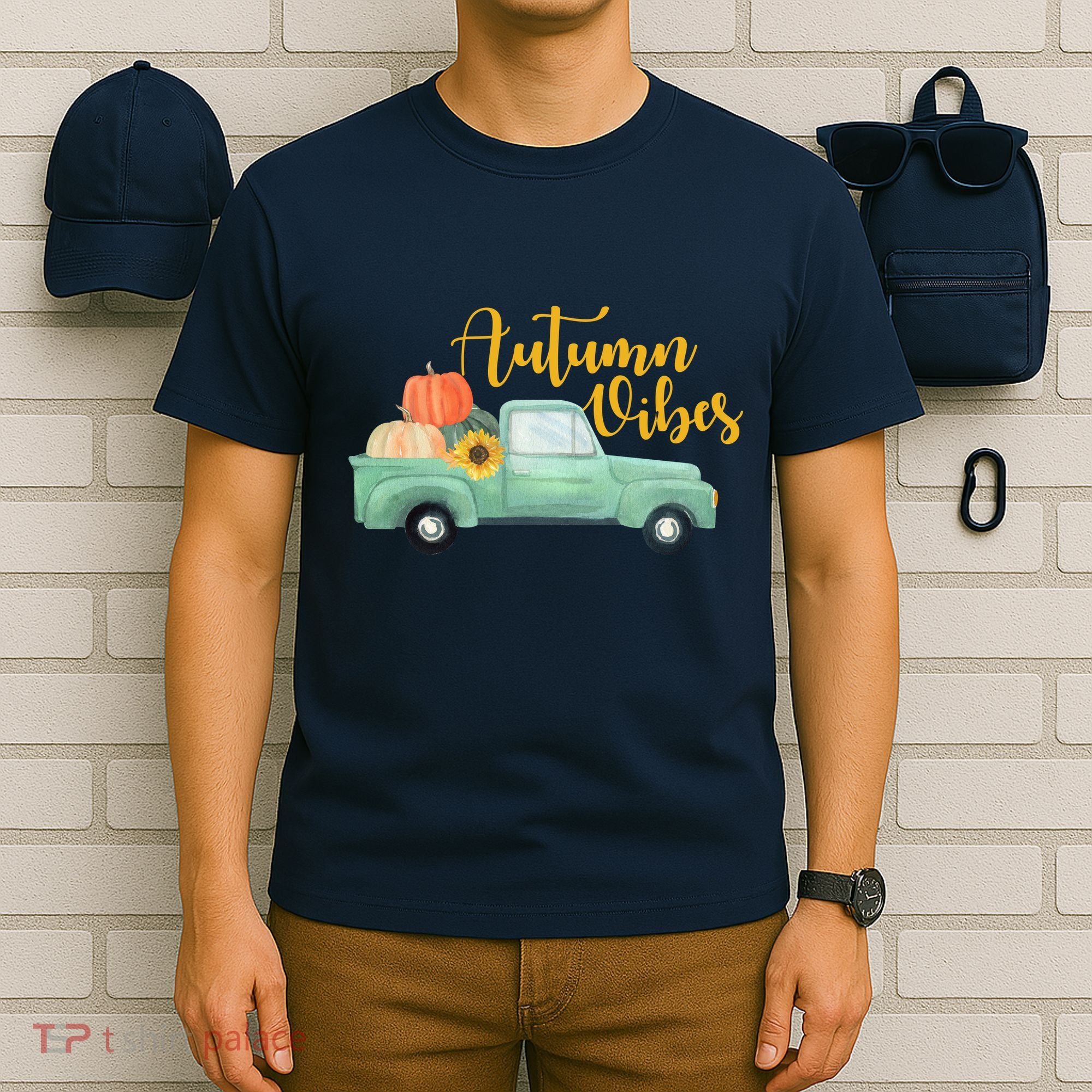 Autumn Vibes Pumpkin Truck T-Shirt