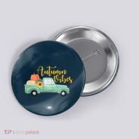 Autumn Vibes Pumpkin Truck Button thumb 0