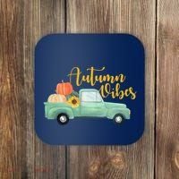 Autumn Vibes Pumpkin Truck Coaster thumb 0