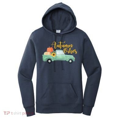 Autumn Vibes Pumpkin Truck Women's Hoodie