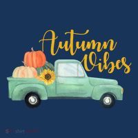 Autumn Vibes Pumpkin Truck Women's Hoodie thumb 2