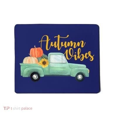 Autumn Vibes Pumpkin Truck Mousepad