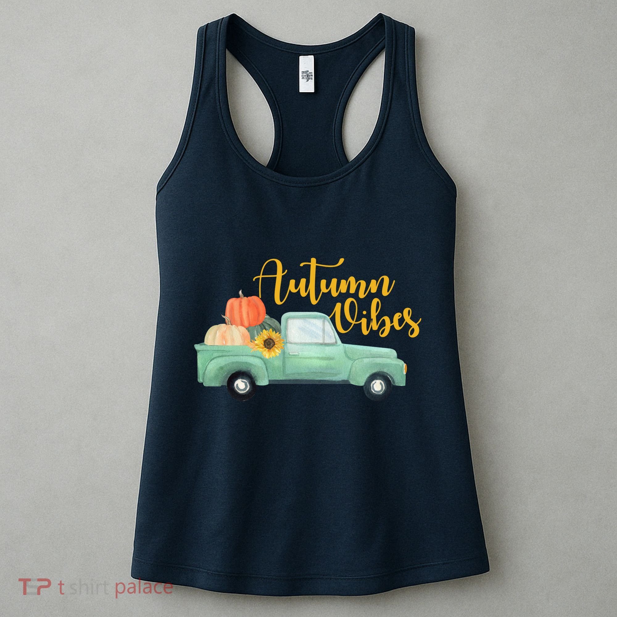 Autumn Vibes Pumpkin Truck Women's Tank Top