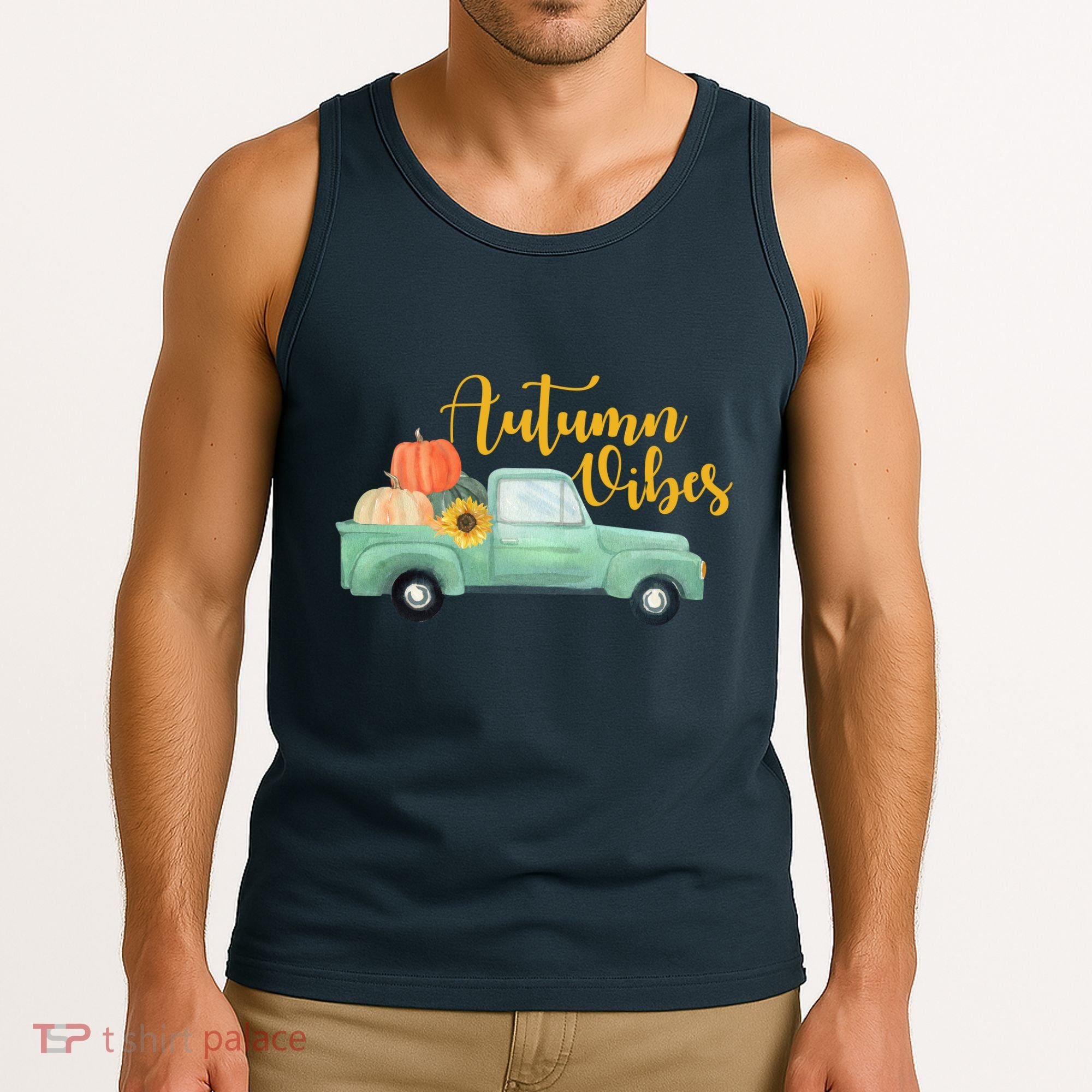Autumn Vibes Pumpkin Truck Tank Top