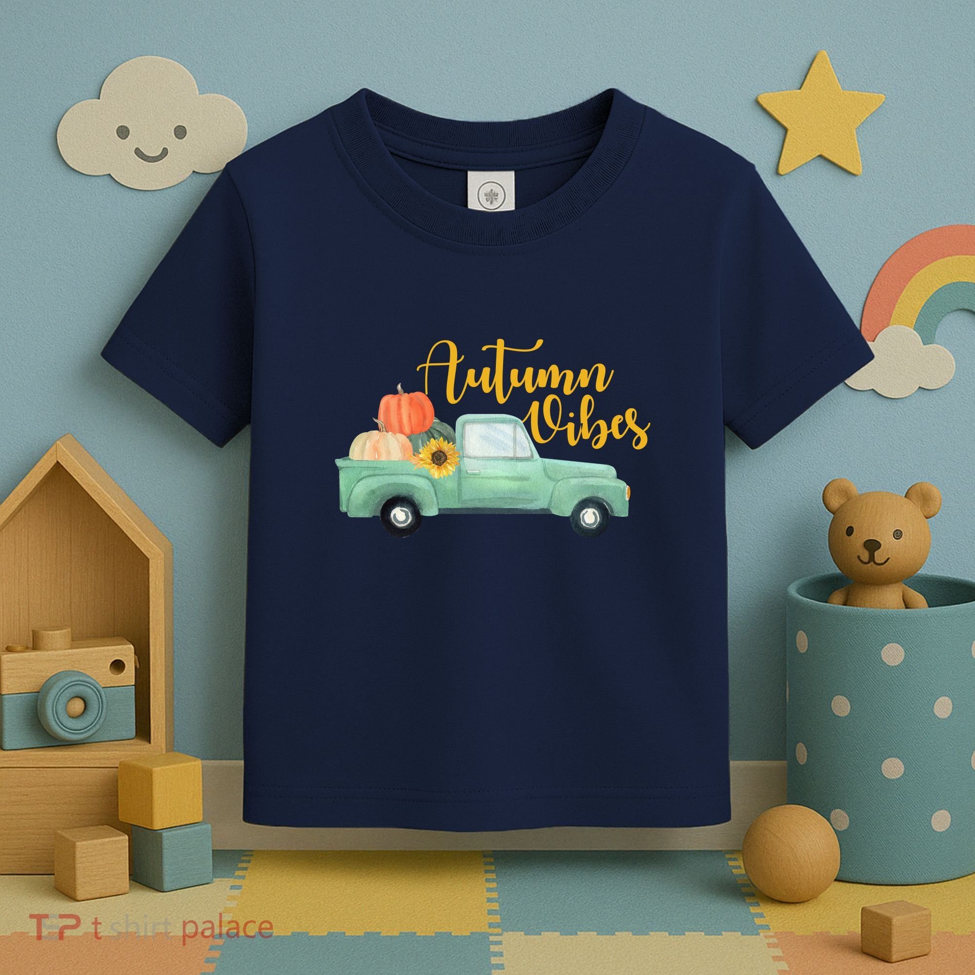 Autumn Vibes Pumpkin Truck Toddler T-Shirt