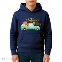 Autumn Vibes Pumpkin Truck Kids Hoodie thumb 4