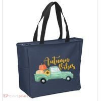 Autumn Vibes Pumpkin Truck Tote Bag thumb 2