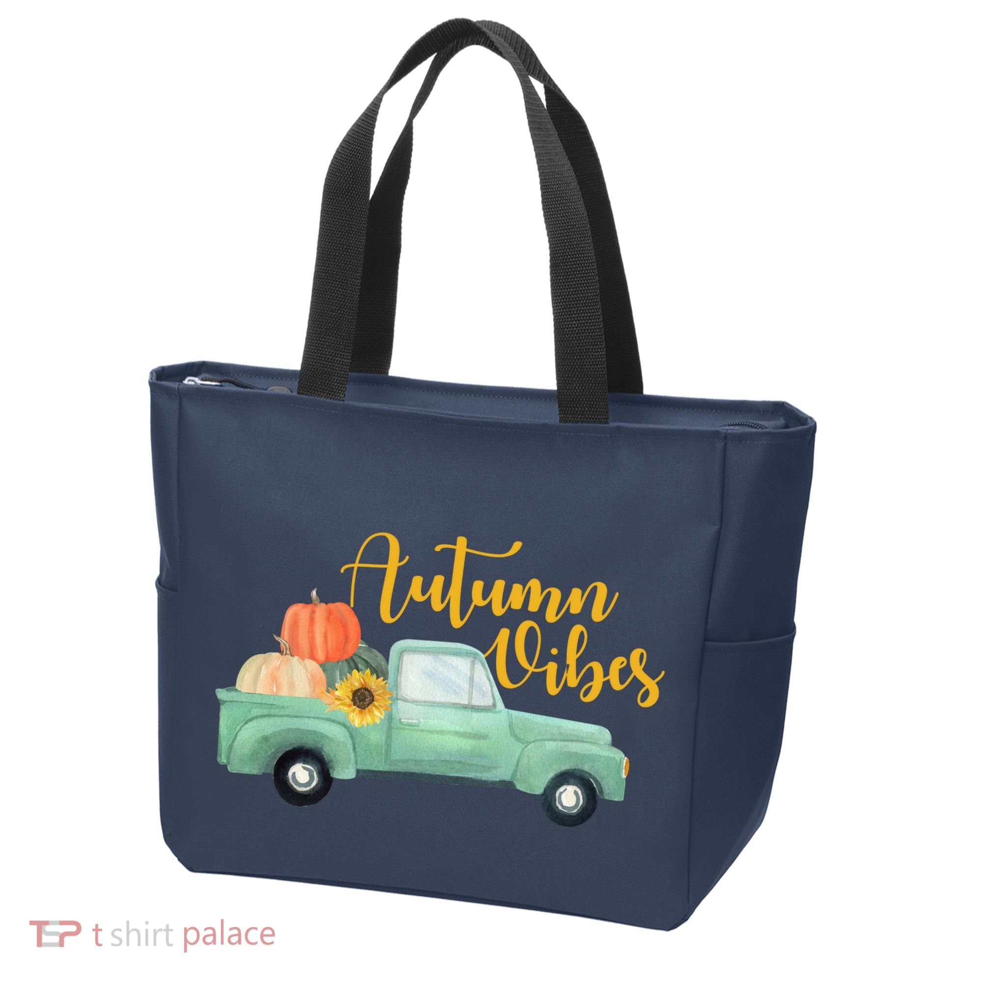Autumn Vibes Pumpkin Truck Tote Bag