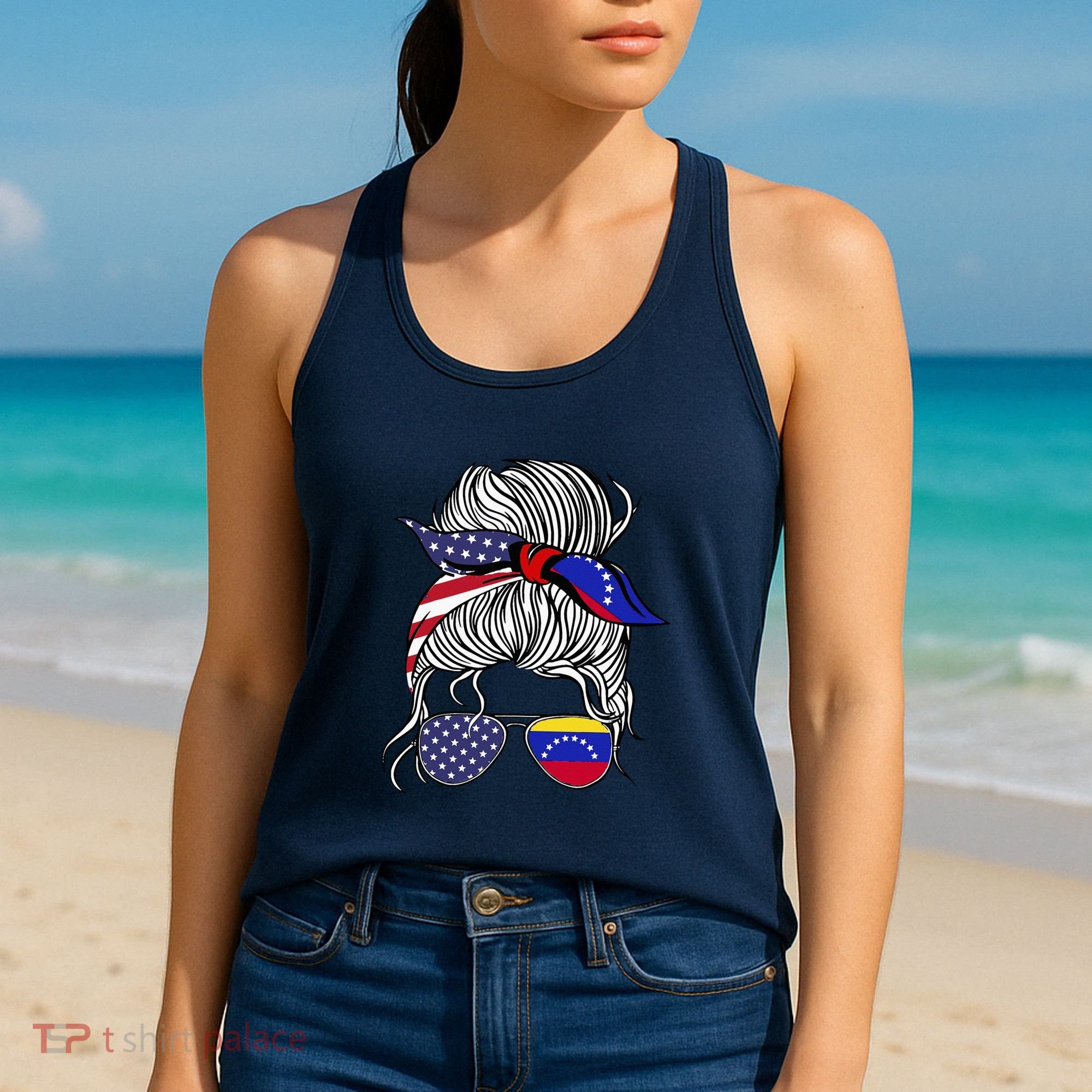 American Venezuelan Patriot Flag Women Venezuela Grown Women's Tank Top