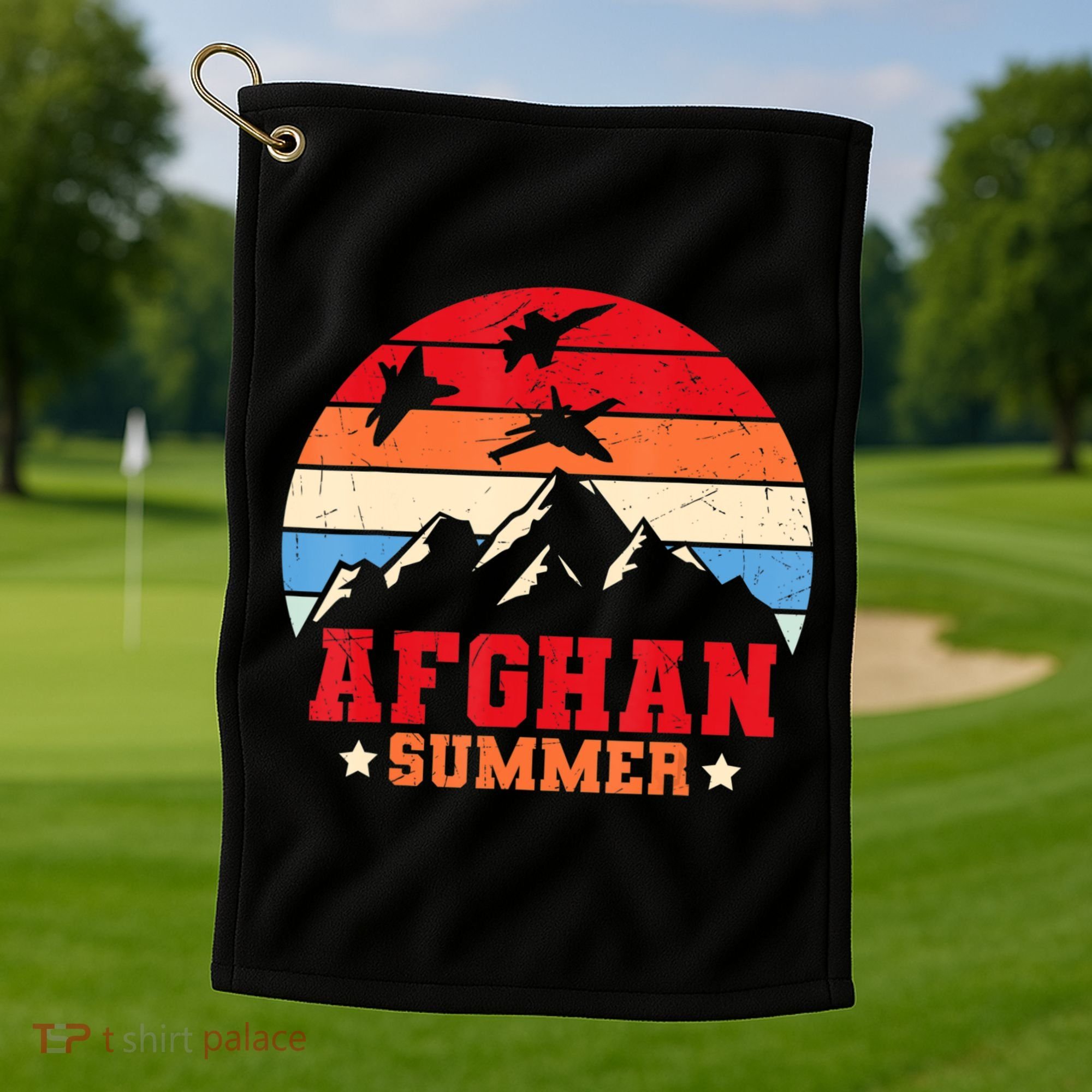 Afghanistan Veteran Proud Army US Military Golf Towel