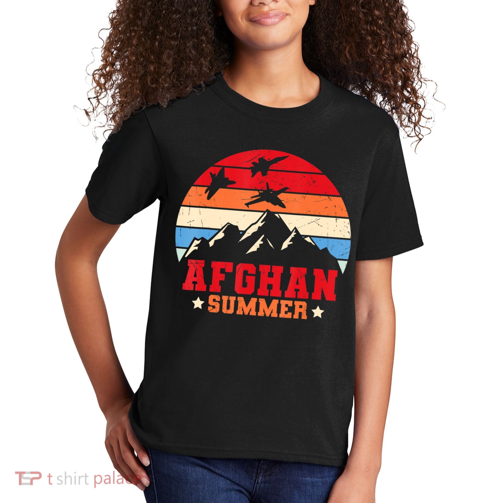 Afghanistan Veteran Proud Army US Military Kids T-Shirt
