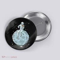 Astronaut Violin Player Violinist Viola Classical Music Button thumb 0
