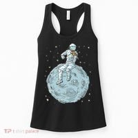 Astronaut Violin Player Violinist Viola Classical Music Women's Tank Top thumb 0
