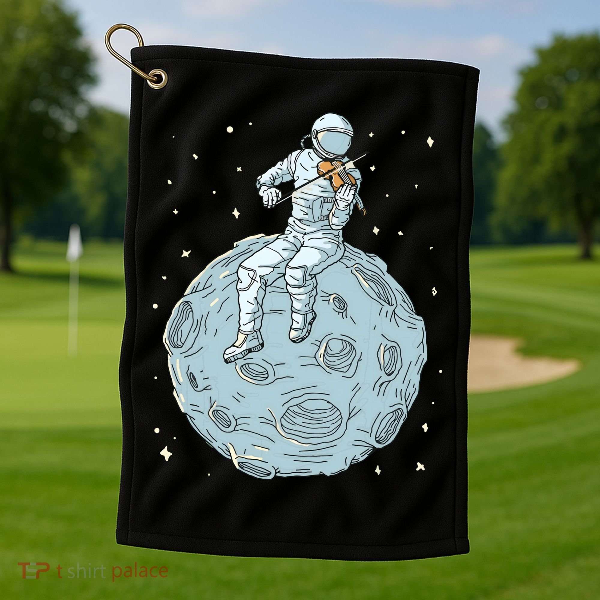 Astronaut Violin Player Violinist Viola Classical Music Golf Towel